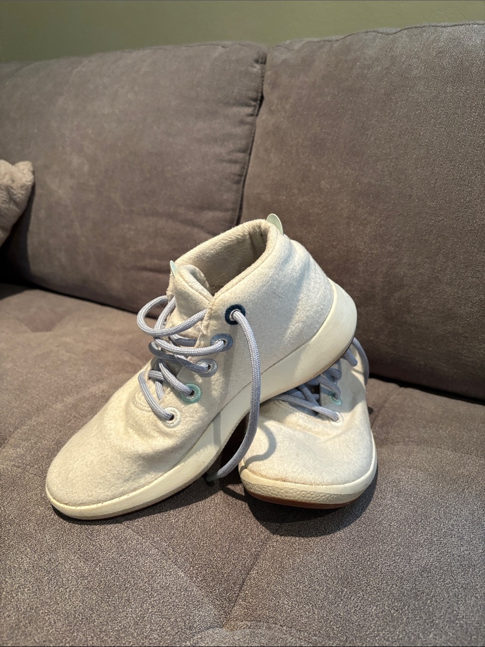 allbirds Women's Natural Beige High-Top Lace-Up Booties